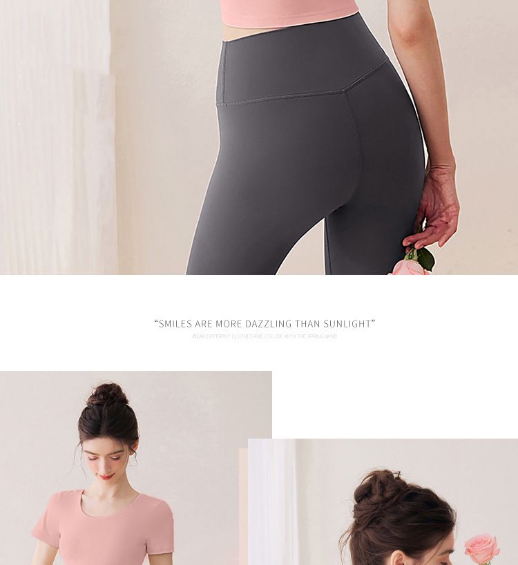 Combinaison de yoga de fitness nue, haut à manches longues de sport, style court avec coussinet de poitrine, combinaison de course moulante à séchage rapide_voghion.com