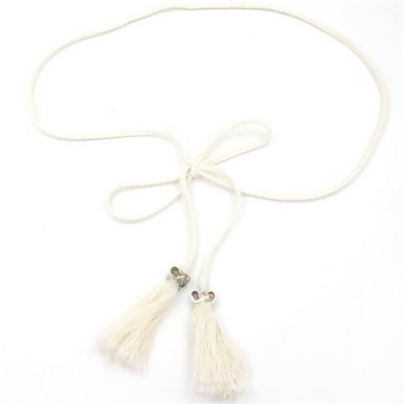 Cintura con nappa e nodo lungo da donna, con catena intrecciata in cotone con gonna, corda per vita stretta, all'ingrosso_voghion.com