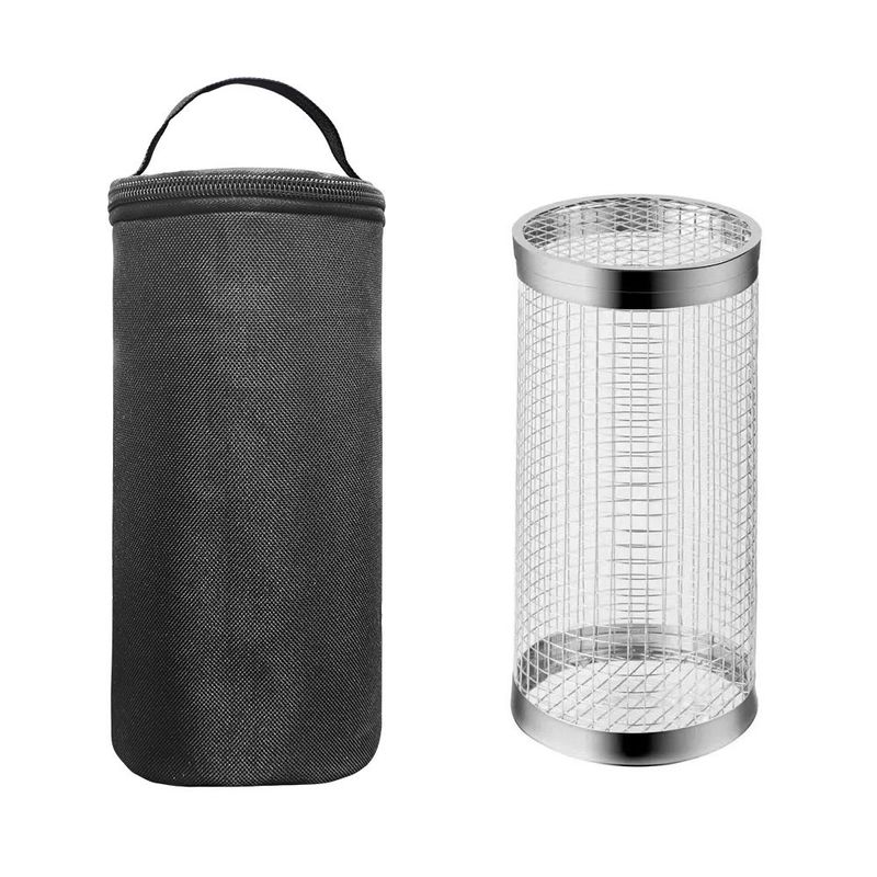 Borsa portaoggetti nera per barbecue – Custodia cilindrica portatile e impermeabile per barbecue – Organizer da viaggio e da campeggio (grande 33x13 cm / piccola 21x11 cm)_voghion.com