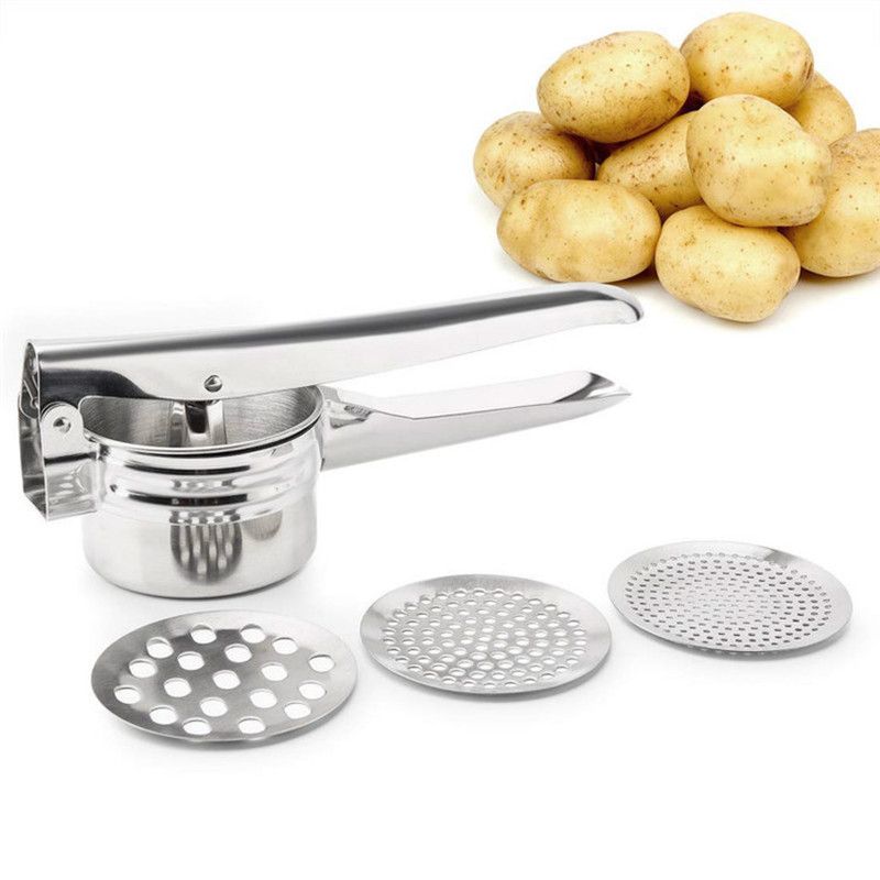 Edelstahl Kartoffelmaschinn fir Kartoffel Uebst Geméis Juspresse Kartoffelstampfer Risers Kichen Kachinstrumenter_voghion.com