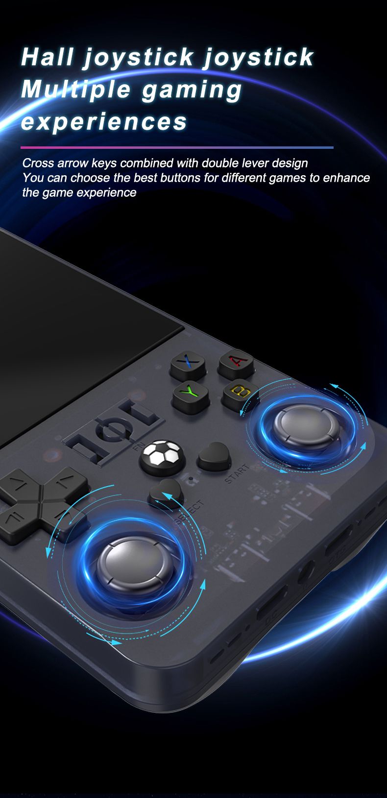 Consola de juegos portátil clásica Arcade R3664g de 128 GB y 720 GB de resolución._voghion.com