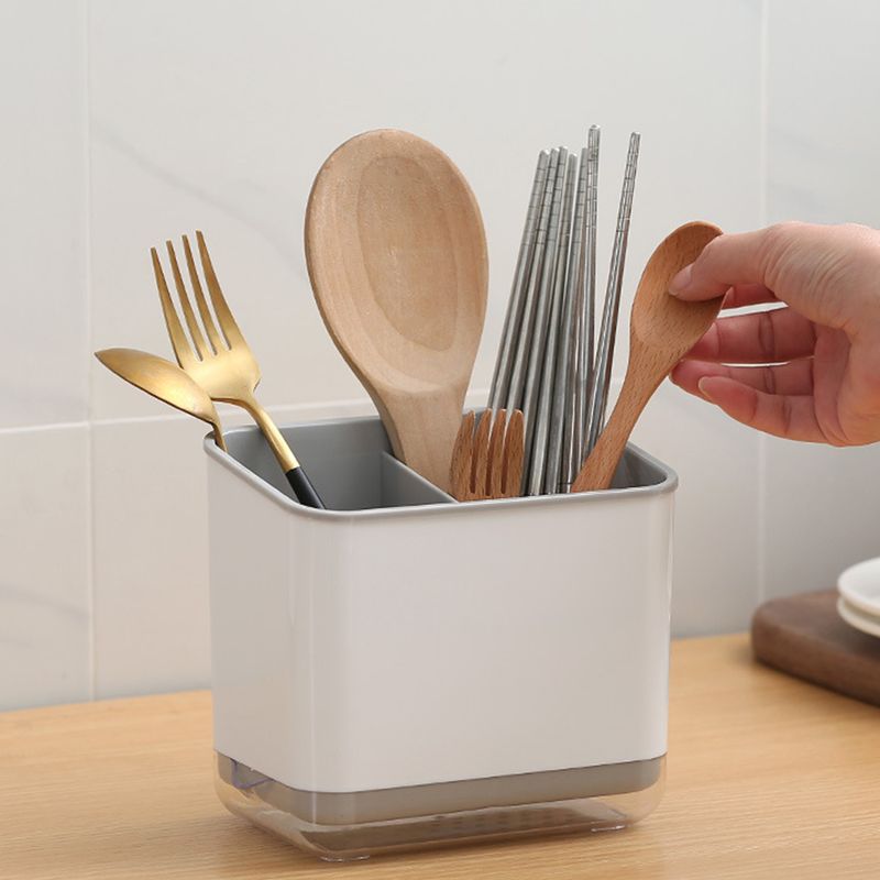 Double Layer Cutlery Drain Rack - Chopsticks & Utensil Storage | Stainless Steel | Drip Tray_voghion.com