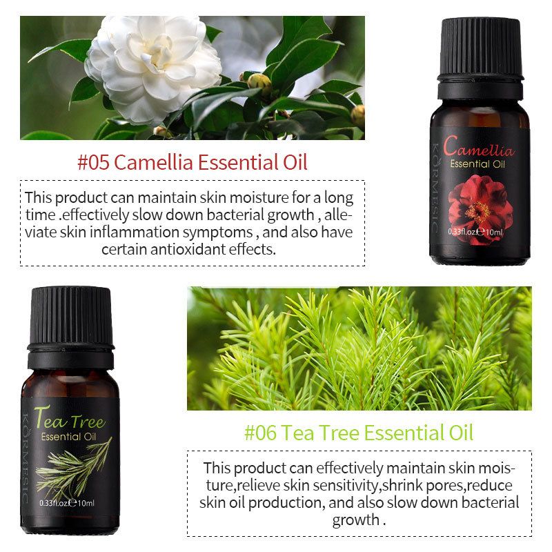 KORMESIC Vegetable Essential Oil Set 10ml+10ml+10ml+10ml+10ml+10ml_voghion.com