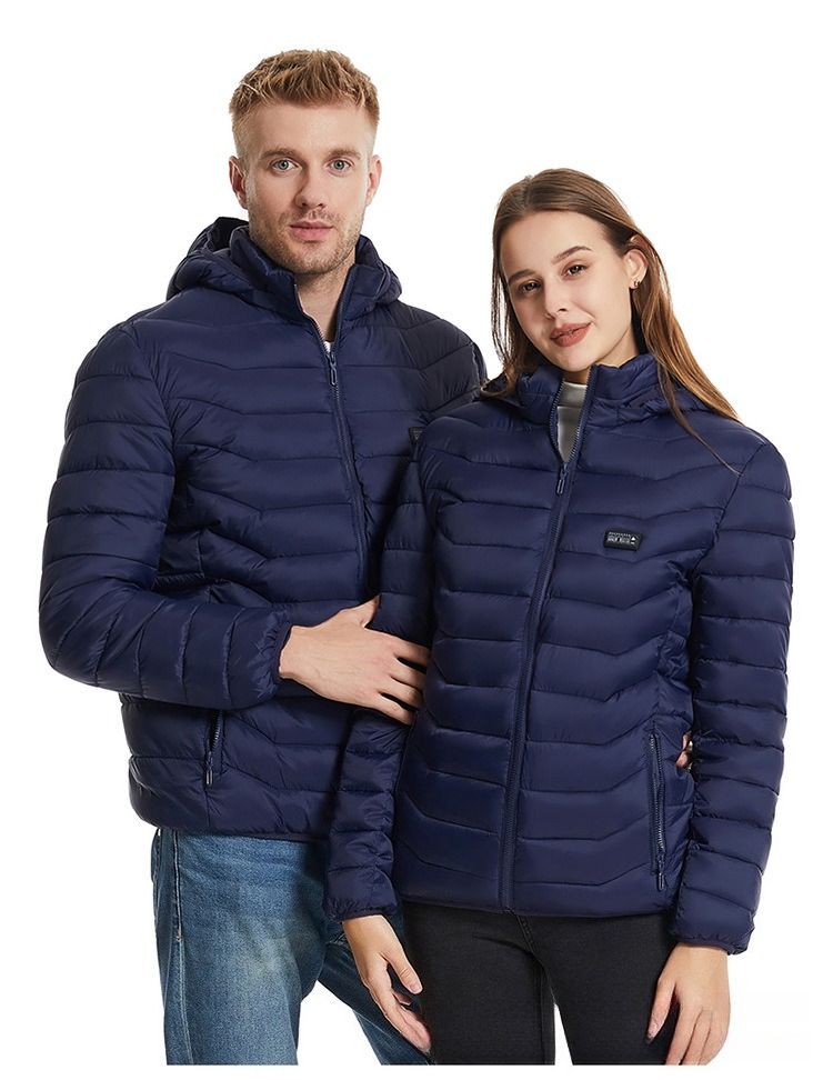 Giacca riscaldata intelligente a temperatura costante, multizona, a doppio controllo, coordinata per coppia invernale, abbigliamento casual riscaldato con funzione di riscaldamento_voghion.com