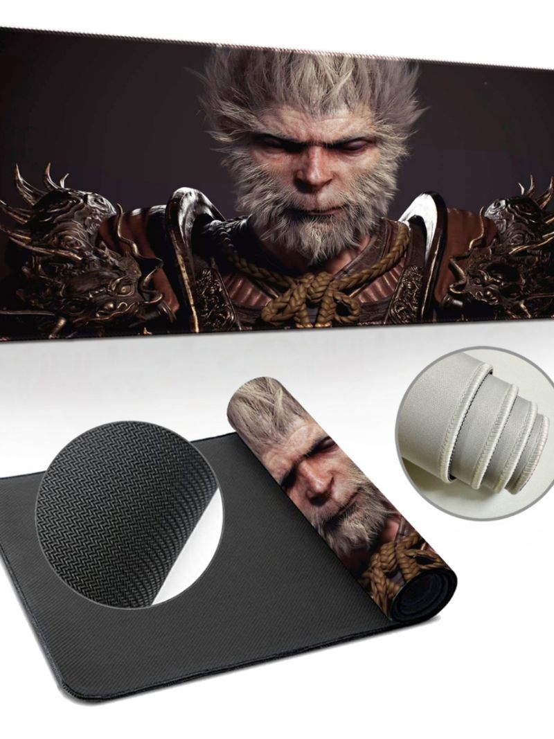 Unbeatable Quality Large Mouse Non Slip Dormitory Table Mat E-Sports Computer Keyboard Pad Office Game Black Myth Wukong Silicone Thick_voghion.com
