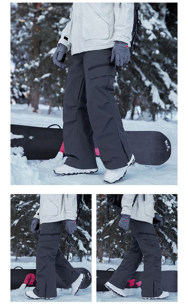 Pantalon de ski d'hiver haut de gamme avec 90 % de duvet de canard - Pantalon de ski imperméable et isolant pour homme et femme - Technologie Heat Lock multicouche_voghion.com