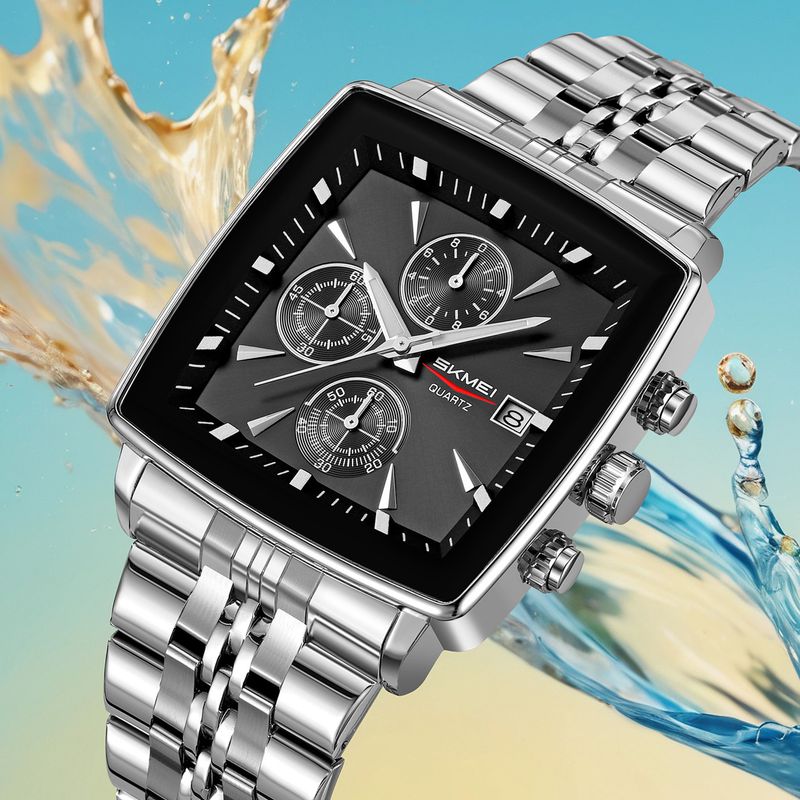 Orologio da polso al quarzo con cronometro da uomo e da donna, di lusso, con data, design alla moda, impermeabile, Reloj Hombre_voghion.com