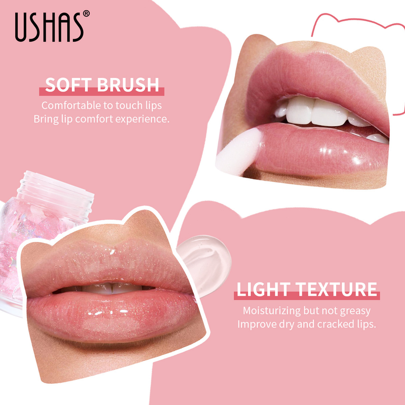 USHAS 3-Farben-Liquid-Gloss, langanhaltendes Lippenöl, Box gratis_voghion.com
