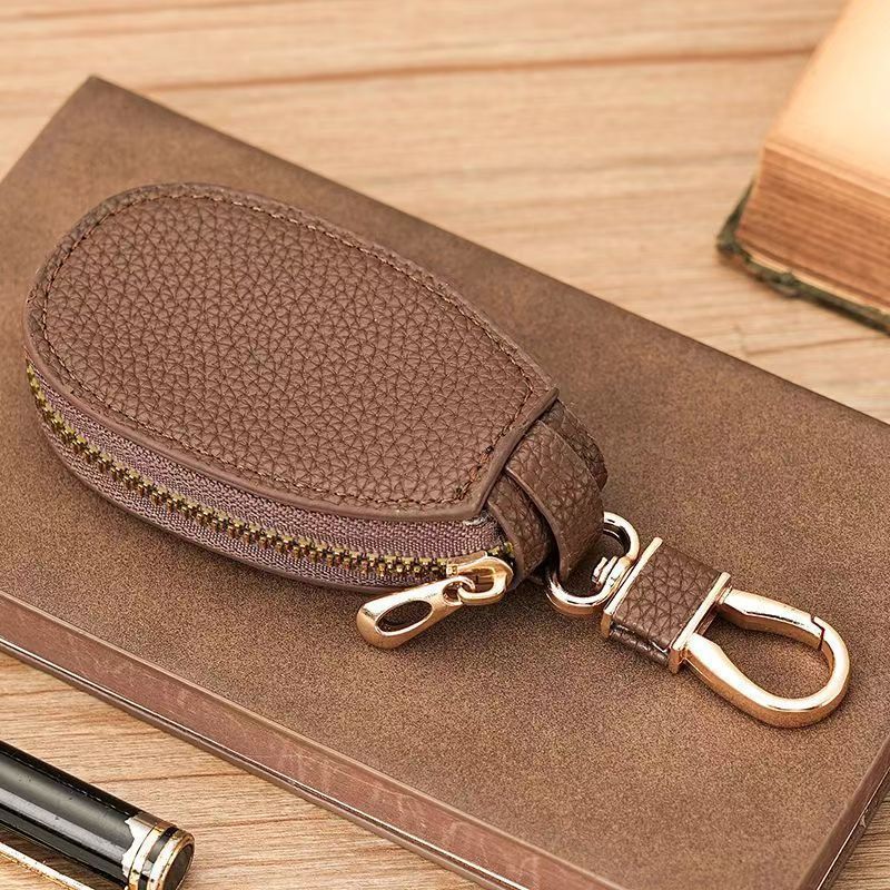 Lychee Pattern Case Unisex Car Key Storage Bag Creative Fashion Simple Pendant Keychain_voghion.com