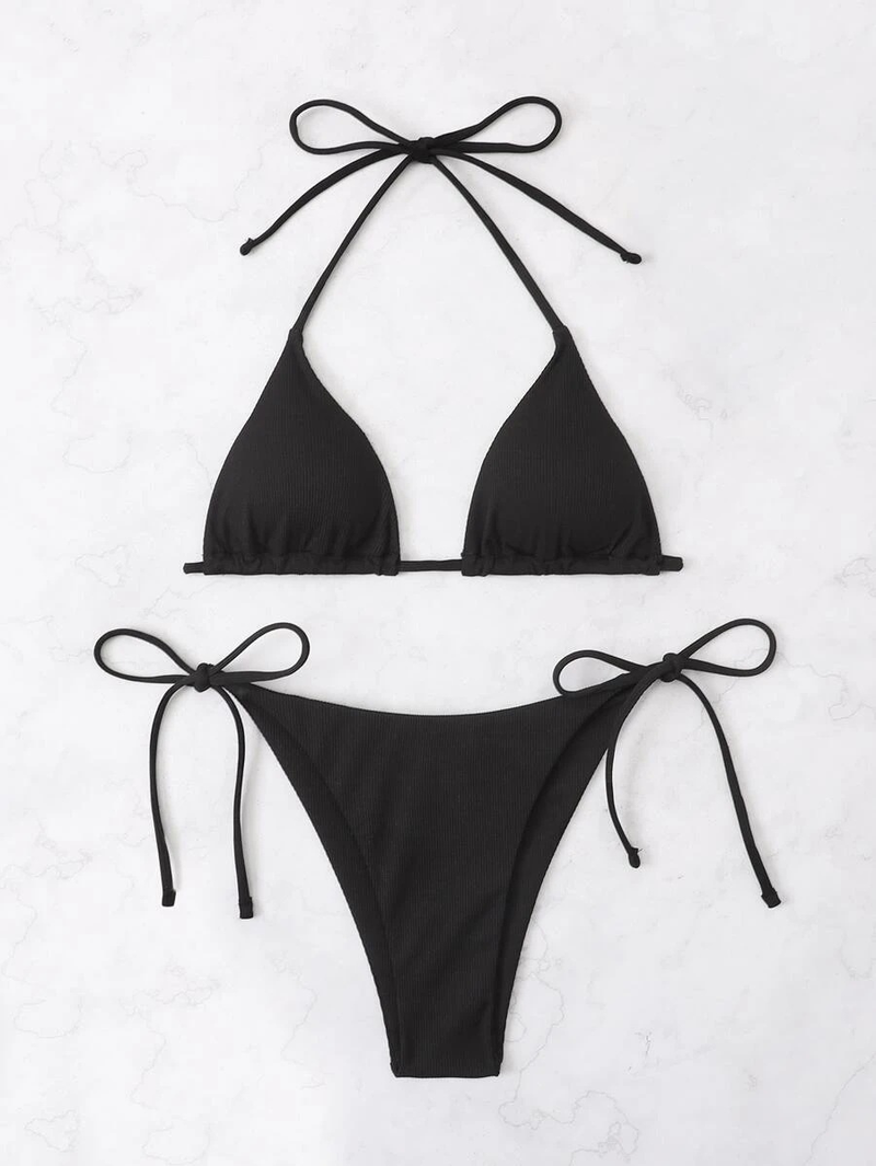 2025 Neuer sexy Triangel-Bikini-Strand-Set, zweiteiliger Badeanzug_voghion.com