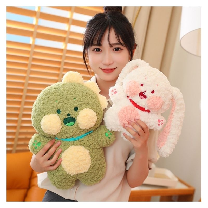 Rabbit Dinosaur Cute Plush Toy For Girls Sleeping Hugging Stuffed 25cm015kg Animal Doll_voghion.com