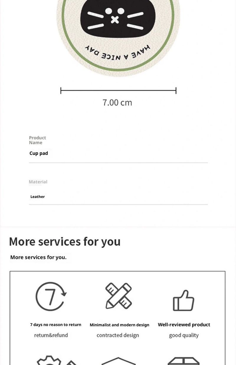 Little Deng Little Deng Green Field Little Cat Untersetzer Kreative Dekoration Goodies Multifunktionale Bechermatte Auto-Innenausstattung_voghion.com