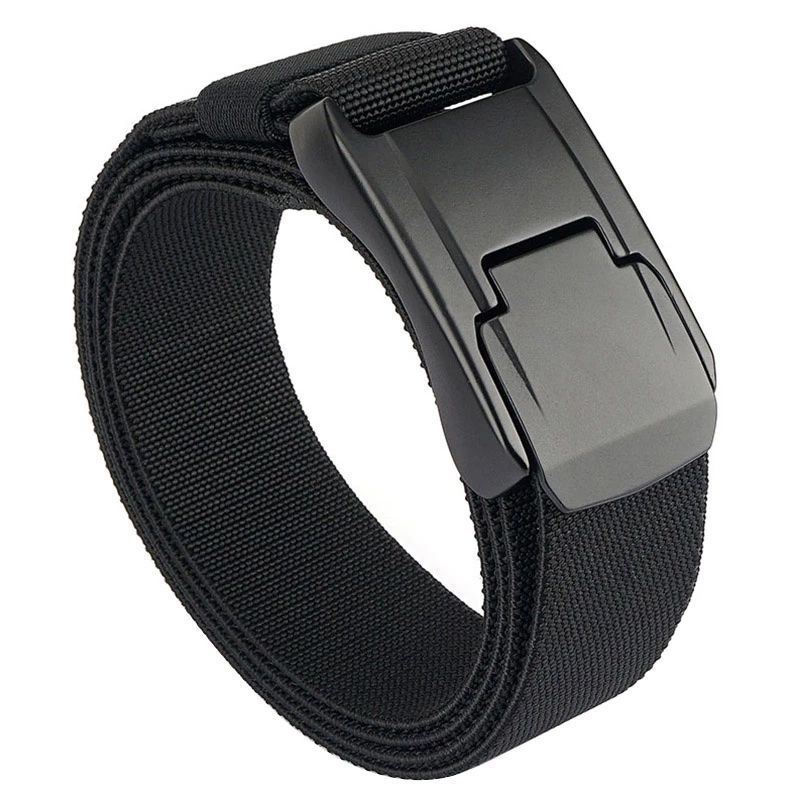 HOT New Stretch For Men and Women Hard Alloy Quick Release Buckle Strong Real Nylon Unisex Elastic Overalls Work Belt_voghion.com