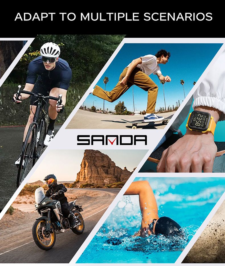 Men's And Women's Digital Sports Watch With Multi-Function, Waterproof, LED Display, Stopwatch, Alarm, Countdown, Dual Time, For Students And Outdoor_voghion.com