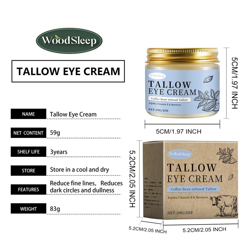 WoodSleep Coffee Grass Fed Butter Eye Cream Nourishes, Smoothes, Tights And Lightly Absorbs Eye Skin_voghion.com