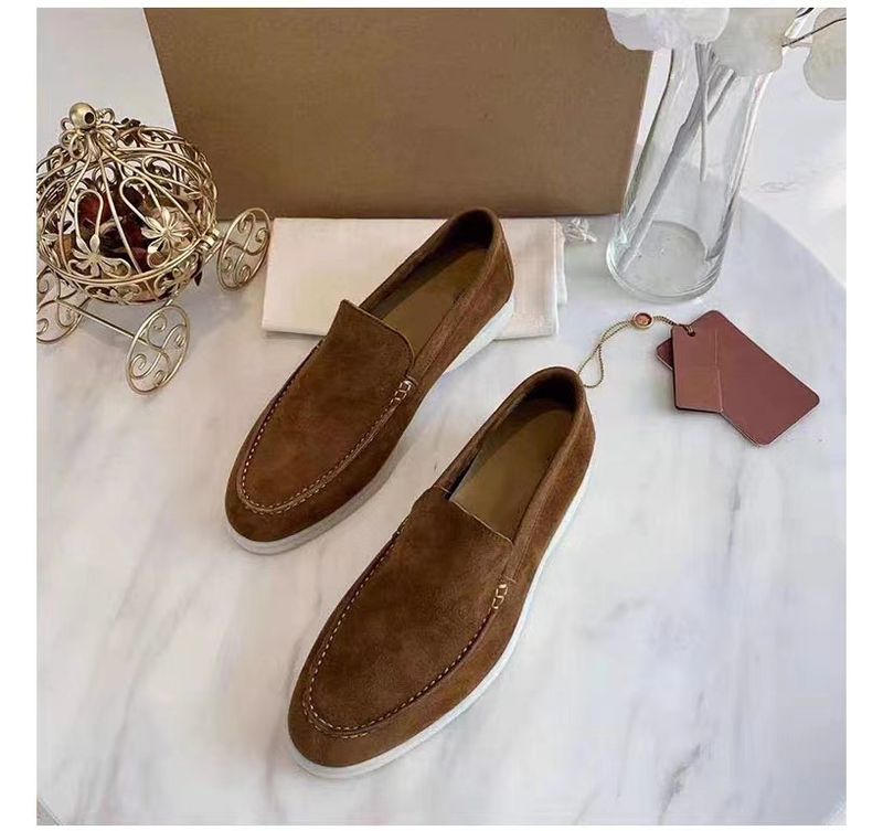 Lefu Beige Sohle 2023 Sommer Neue Leder Britischen Lazy One Foot Kick Bean Schuhe Paar Stil_voghion.com