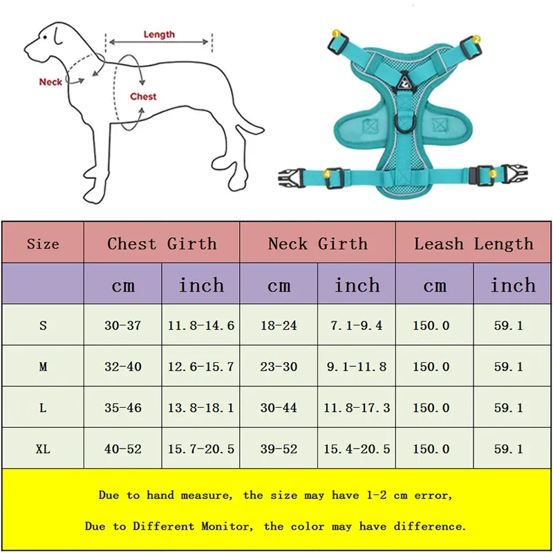 Reflective Walking Leash Pet Training, Adjustable Puppies, Vest For Small Dogs, Chihuahuas, Yorkies, Chest Strap By PawParty Store_voghion.com