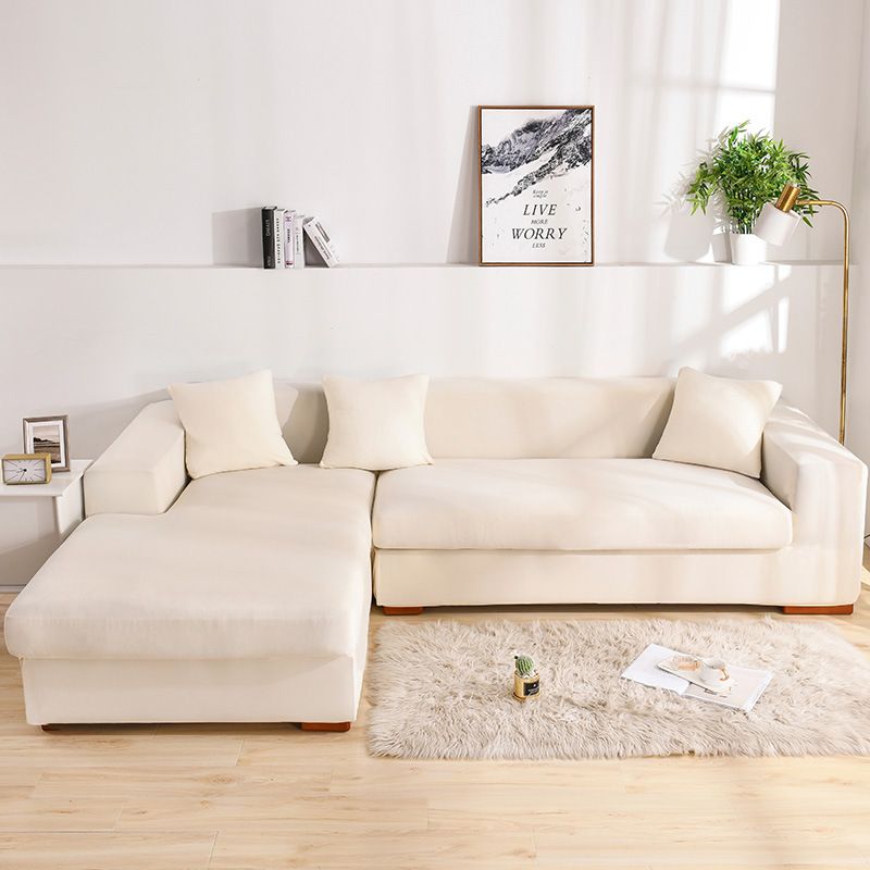 Milk silk solid color sofa cover elastic all-inclusive universal sofa cover sofa cover high gram weight non-slip wear-resistant wholesale_voghion.com