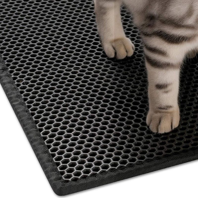 Double Layer Cat Litter Mat With Gift Waterproof Non-Slip Sand Pad Washable Pet Litter Box Mat Clean Bed Mat_voghion.com