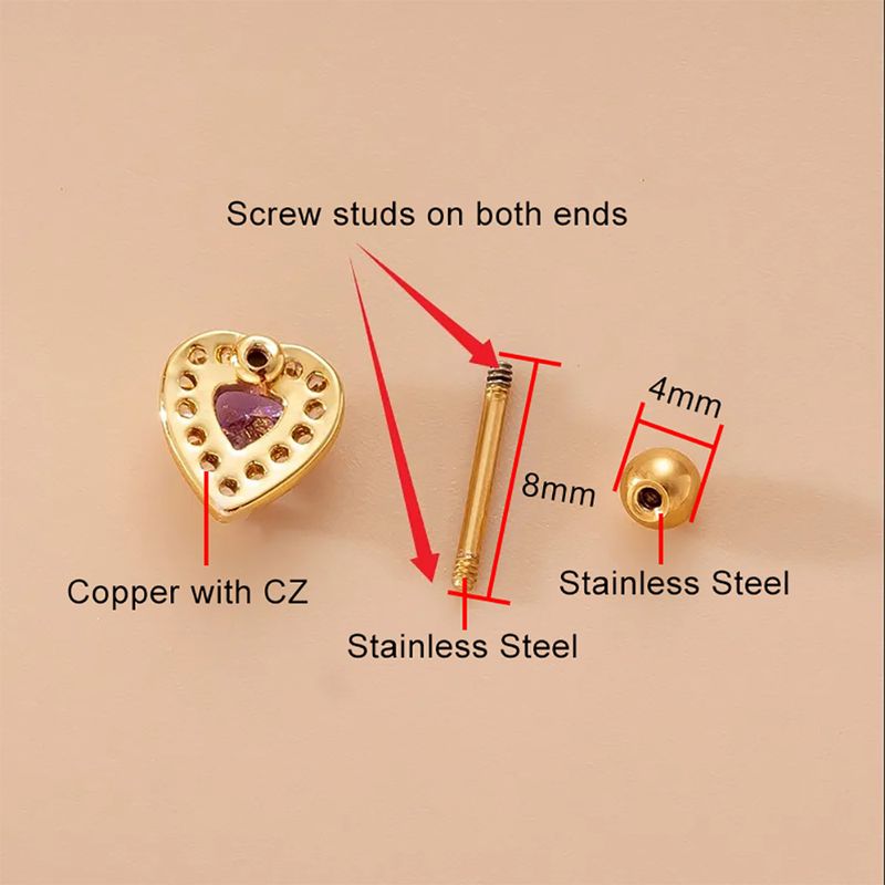 Orecchini - Garofani in acciaio inox per piercing con viti, capre piatte arricciate, orecchini, fiori, stelle,_voghion.com