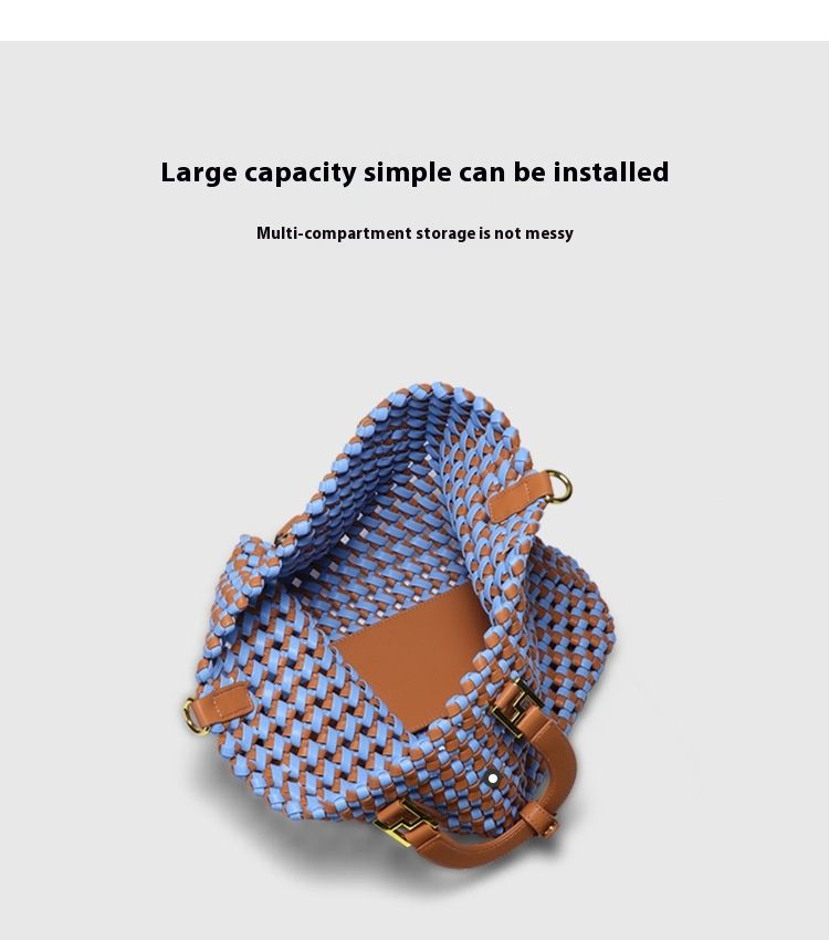 Håndvesker til kvinner, nye sommervevde handlevesker, enkle, uformelle skuldervesker, fasjonable og allsidige mor-og-barn-vesker, myntvesker._voghion.com