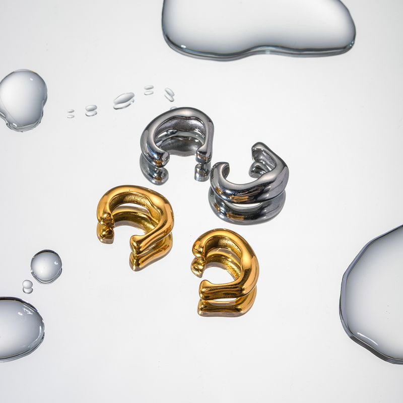 INS Neue Gold Niet Ohr Clip Ohrringe Edelstahl Modische und Personalisierte frauen Geschenk Schmuck_voghion.com