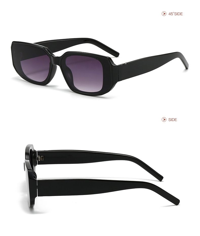 Lunettes de soleil unisexes tendance, monture carrée décontractée, idéales pour le shopping et la conduite, 6263_voghion.com