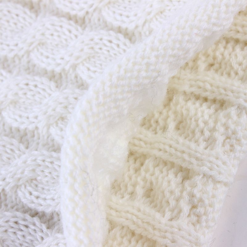 Vêtements pour bébé, ensemble bavoir d'hiver, bonnet en acrylique, boule de poils_voghion.com