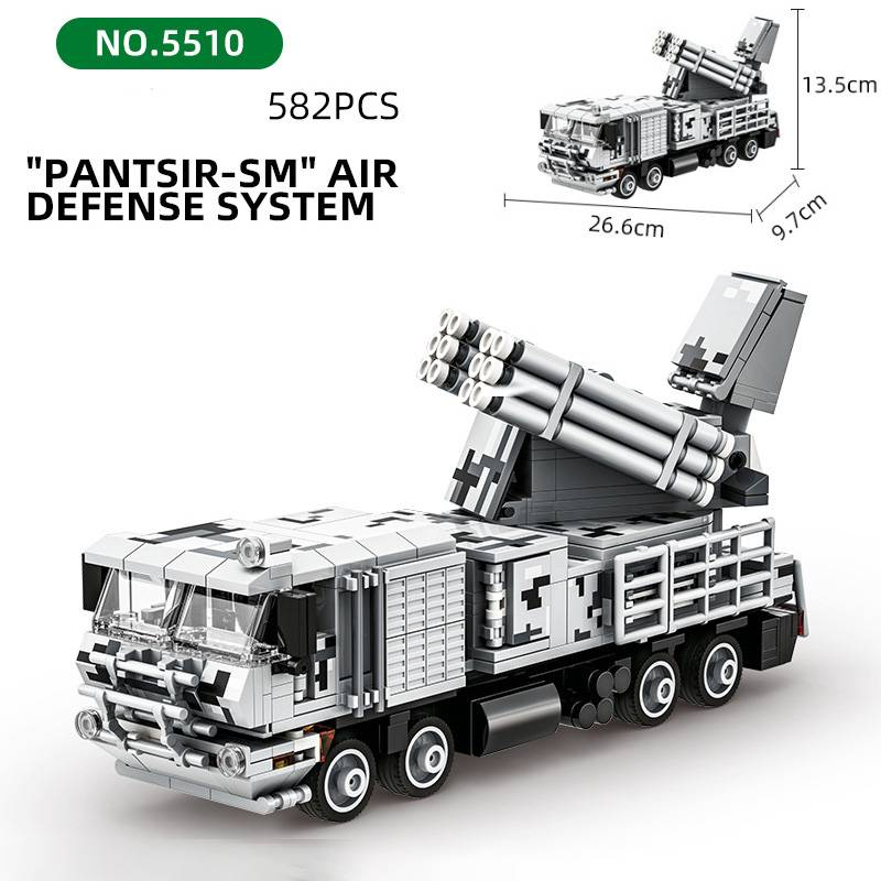 WW2 Military Classic Model "Pantsir-sm" Airdefense System Collect Ornaments Building Blocks Bricks Christmas Toys_voghion.com