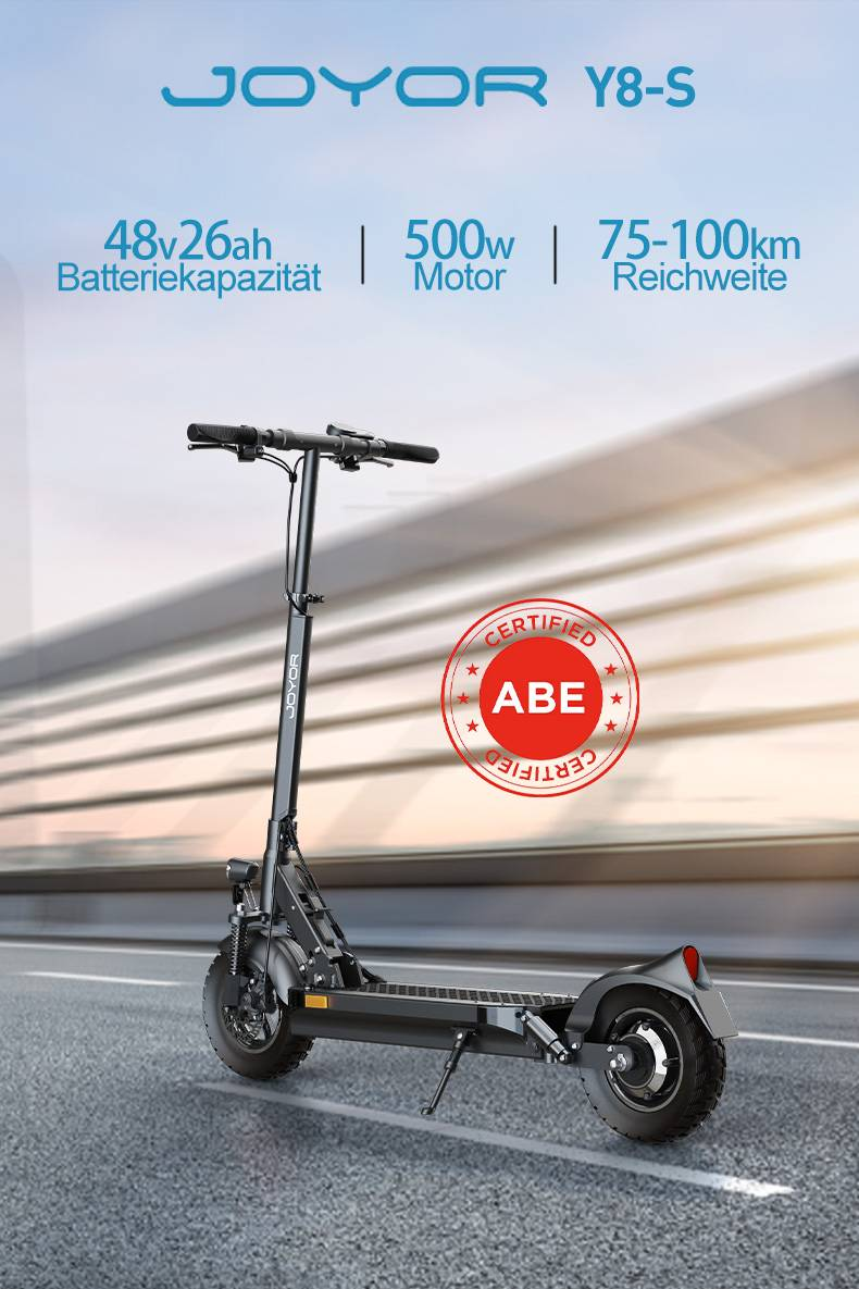 JOYOR Y8-S 10" kokoontaittuva sähköskootteri 500W moottori 48V 26Ah akku ABE-sertifikaatilla_voghion.com