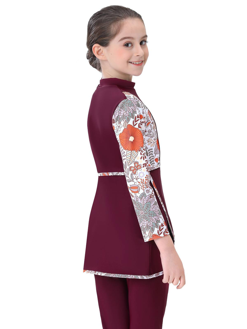 Muslim Swimwear Swimsuit Girl Conservative Swimsuit Bukini Children's Beach Swimsuit_voghion.com
