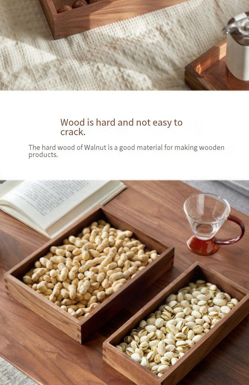 Solid Wood Entryway Organizer - Desk Tray For Keys Jewelry Cosmetics & Stationery Multi-Purpose Storage Box For Home & Office_voghion.com