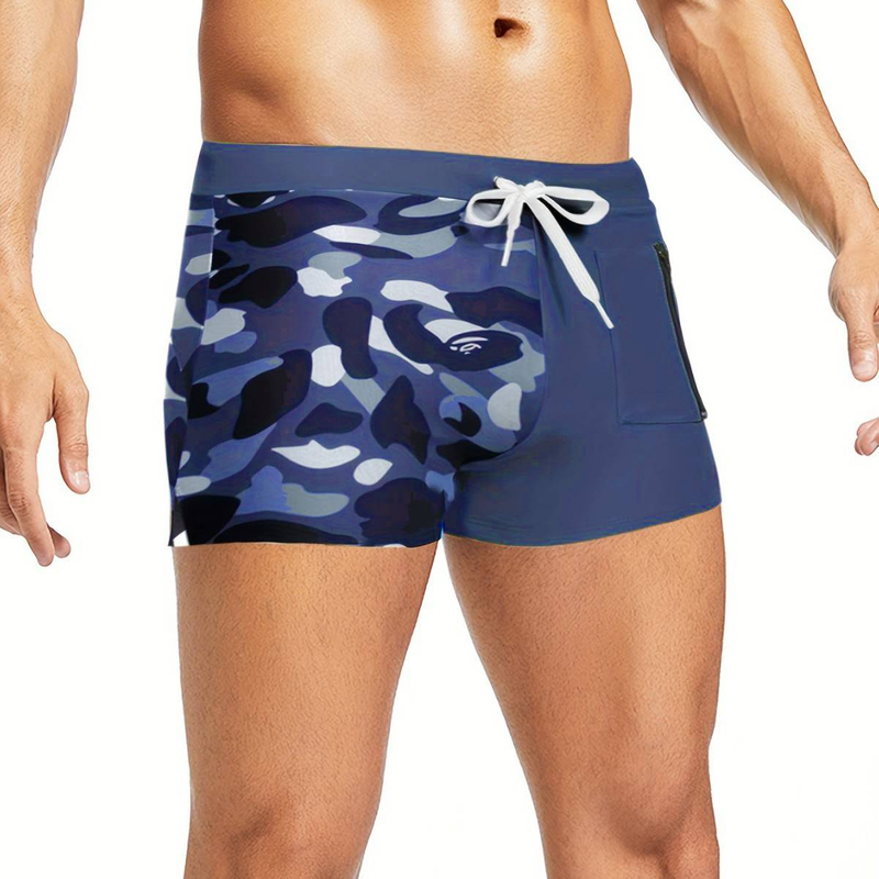 Herrenbekleidung Neue Camouflage Nähte Herren Schwimmen Strand Strumpfhosen Seitlicher Reißverschluss Tether Spot_voghion.com