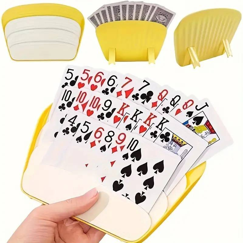 1Pc Plastic Card Holders For Poker, Playing Cards, Family Game Night, Poker Parties - Durable Card Stand For Adults_voghion.com