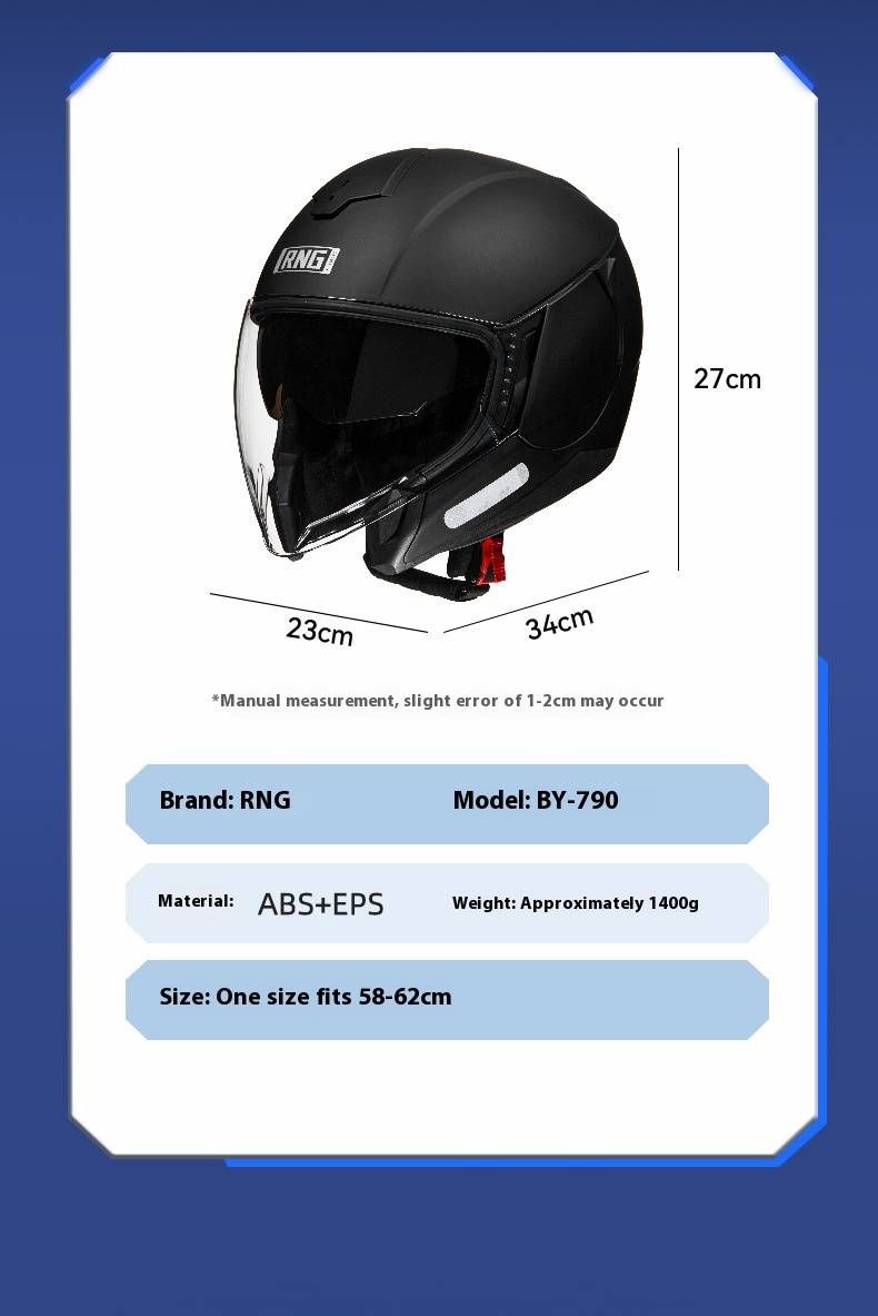 3C Certified Motorcycle Bluetooth Helmet - Lightweight ABS 3/4 Half Helmet For Men & Women, Multi-Color Options With UV-Protective Visors_voghion.com