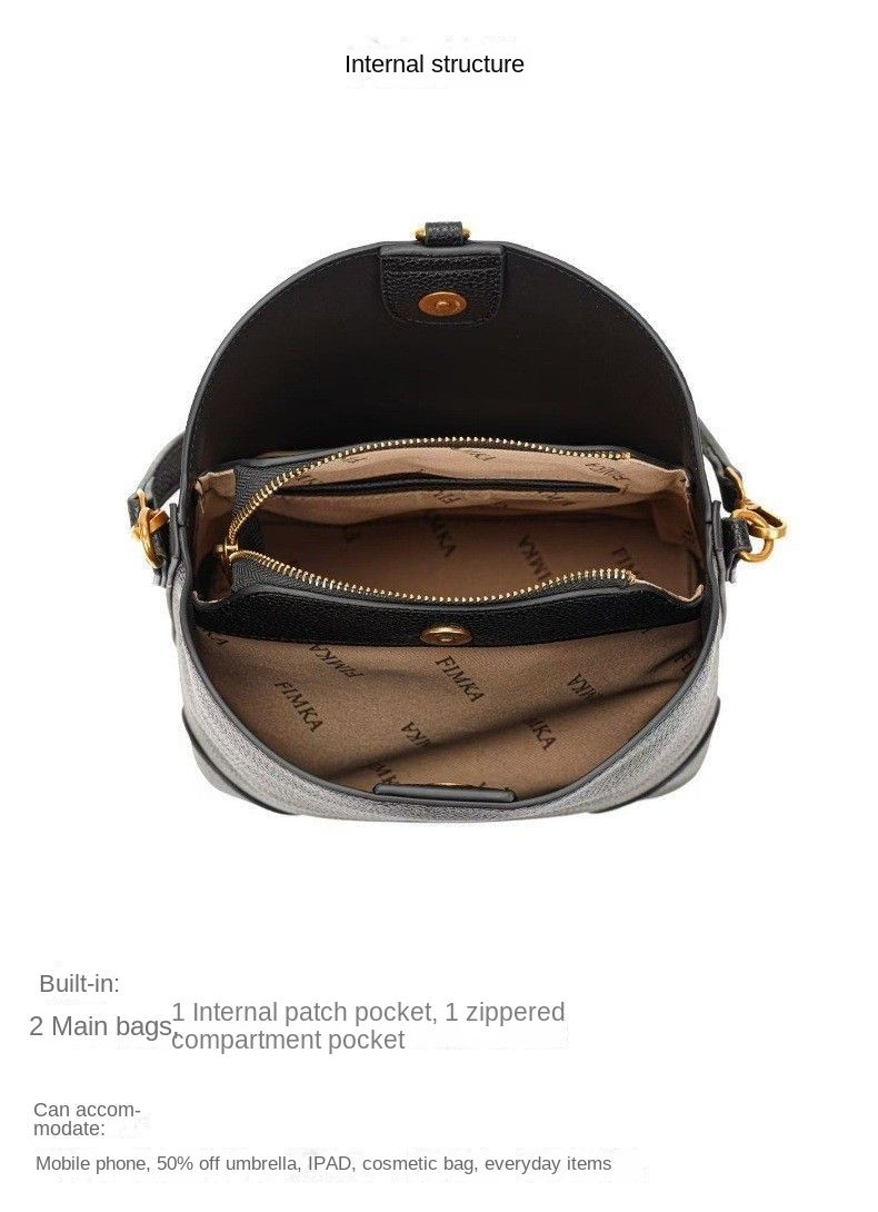 FIMKA'S 2025 New Soft Leather Wedding Mom Bag Stylish Bohemian Bucket Shoulder Bag For Women_voghion.com
