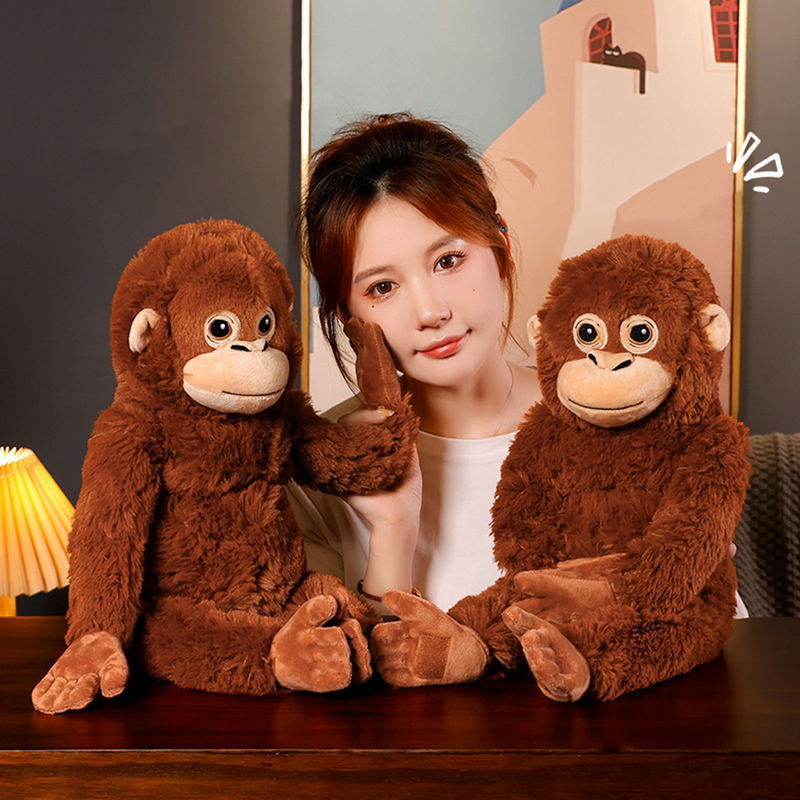 ToysMall Orangutan Papusa Perna Frumos Desene Animat Maimuta cu brate lungi Jucărie moale Companion Jucărie liniștitoare Papusa cu animale de pluș Jucărie de plus pentru copii_voghion.com
