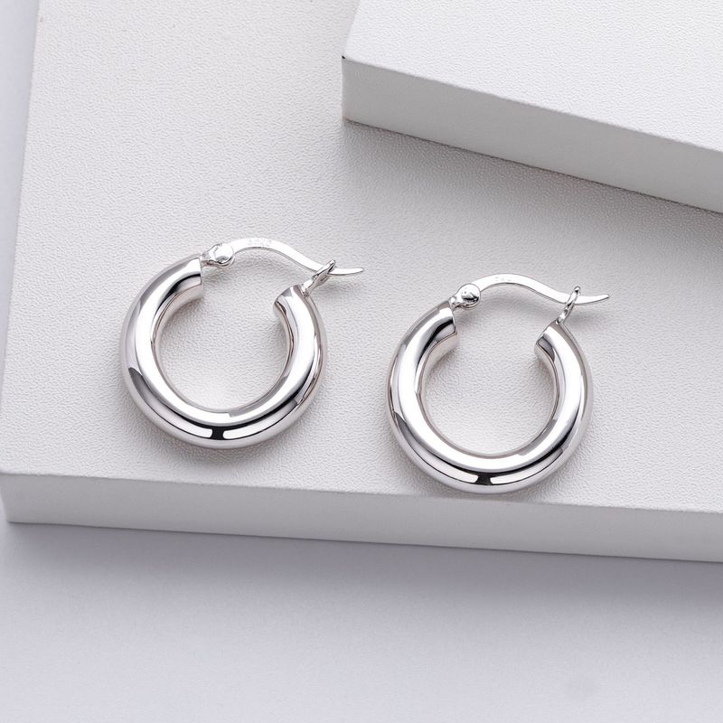 Orecchini a cerchio grandi minimalisti da donna in argento sterling 925, stile punk, dichiarazione di moda, misure 20 mm-30 mm, gioielli per le orecchie alla moda alla moda punk_voghion.com