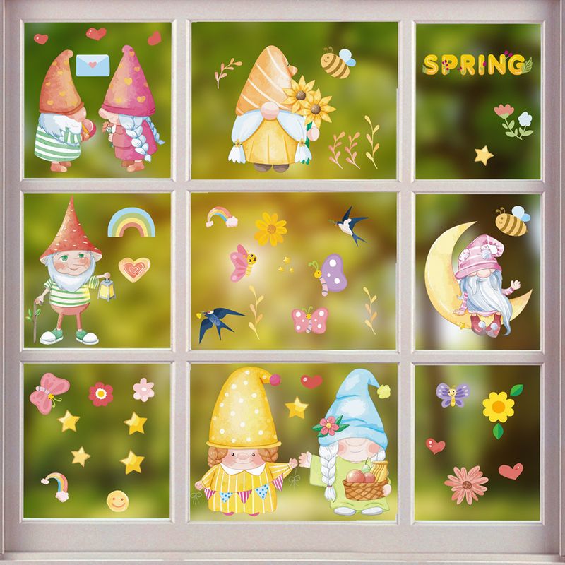 Dwarf Spring Dwustronne naklejki elektrostatyczne ADJ1007 Nowe naklejki dekoracyjne dla dzieci w kształcie litery R_voghion.com