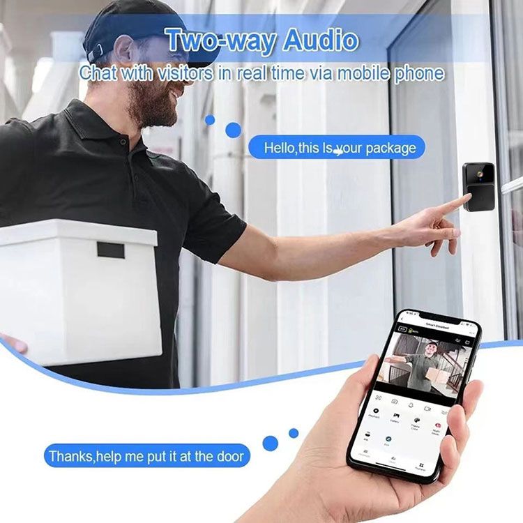 100% Brand New WIFI Video Doorbell Camera Night Vision HD Wireless Smart Security Battery Doorbell Two Way Intercom Voice Change For_voghion.com