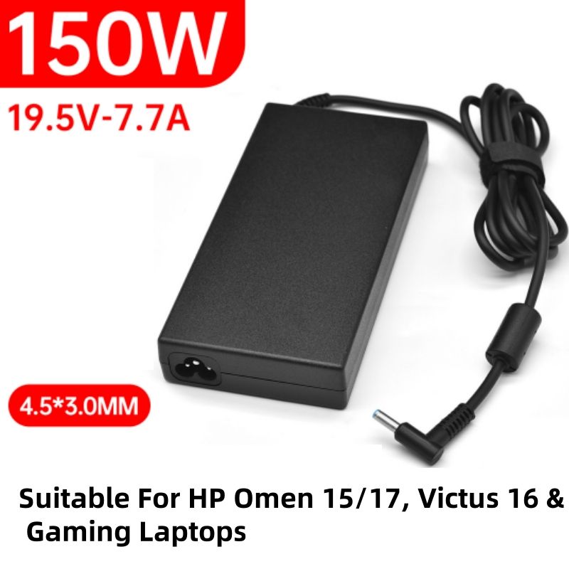 Gilt für HP 150 W Light And Shadow Night Wizard Laptop-Netzteil, 19,5 V, 7,7 A, Computer-Ladegerät, 4,5 x 3,0 mm_voghion.com