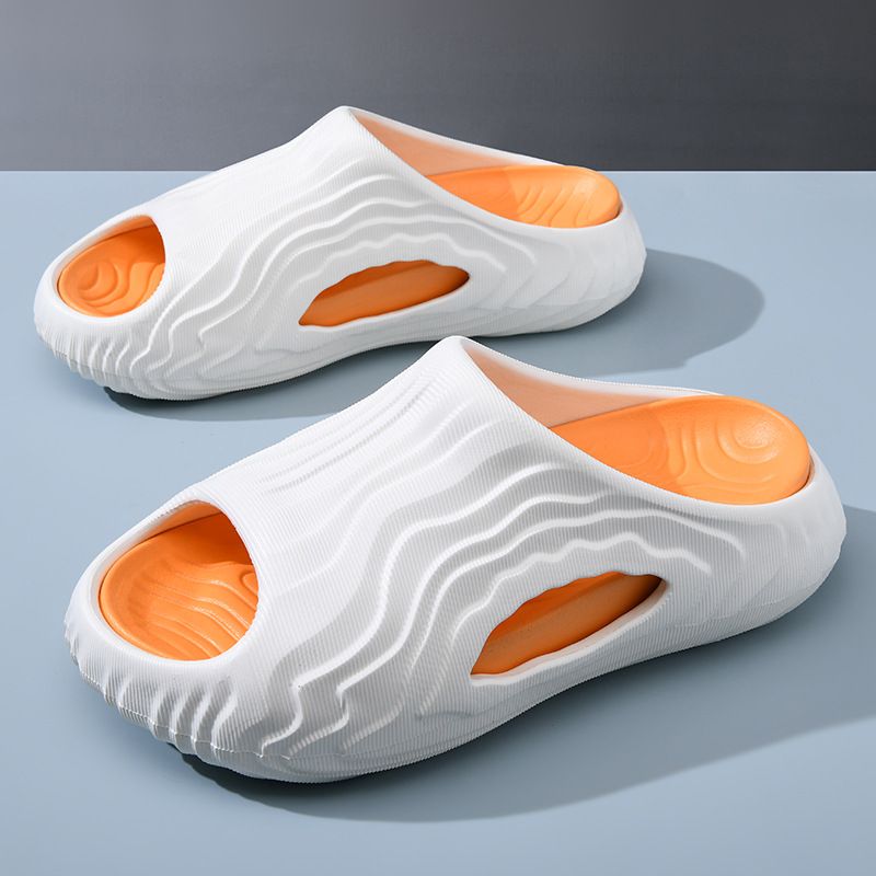 Sandali da spiaggia da uomo, con punta aperta, traspiranti e antiscivolo, con suola spessa bicolore, resistenti all'usura, in EVA per esterni_voghion.com
