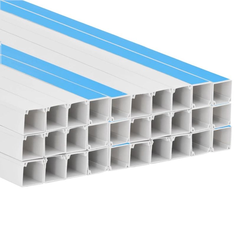 Cable Trunking Self-Adhesive 1.2"x0.6" 98.4' PVC_voghion.com