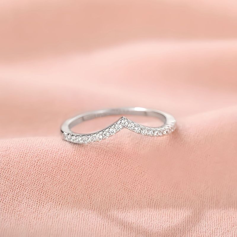 Anello impilabile Lives Three Worlds Diamond da 1 carato per donna, semplice, alla moda, versatile e di alta qualità._voghion.com