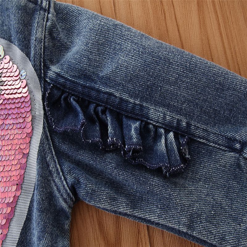 Giacca in denim per bambine - Cappotto alla moda a maniche corte per bambini e bambine (80-120 cm) - Miscela di cotone di prima qualità - Moda primavera/autunno_voghion.com