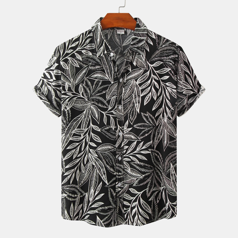Abbigliamento uomo taglie forti, camicia ampia a maniche corte, camicie casual_voghion.com