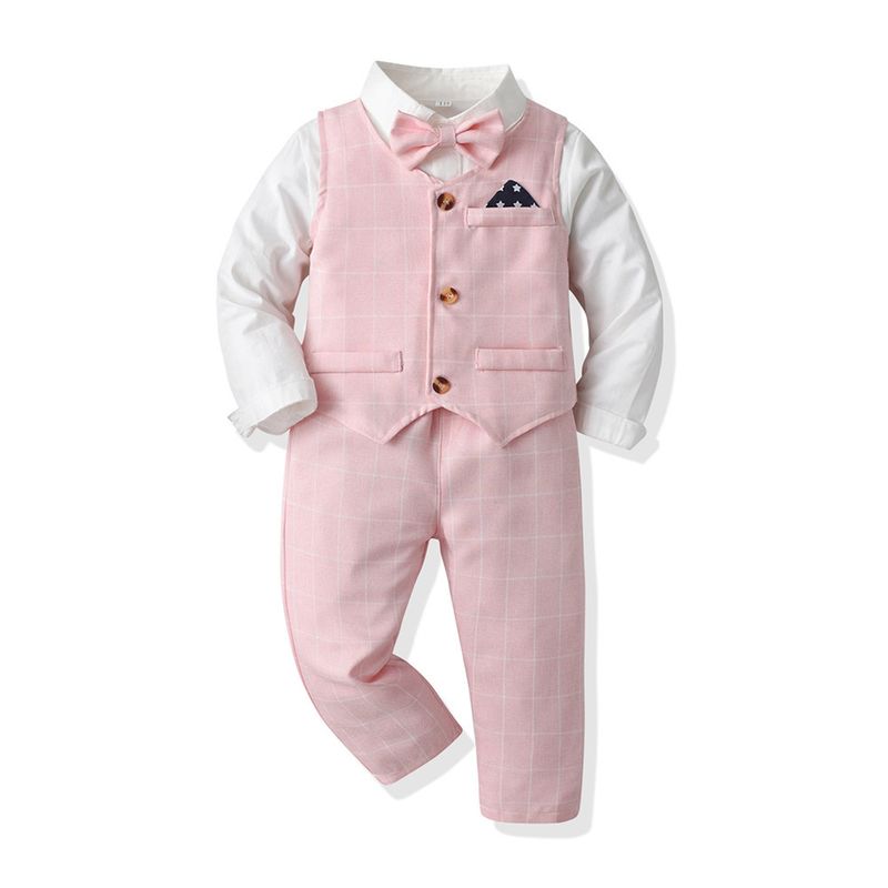 children's gentleman's dress vest long-sleeved cotton cardigan suit flower girl Christmas children's clothing_voghion.com