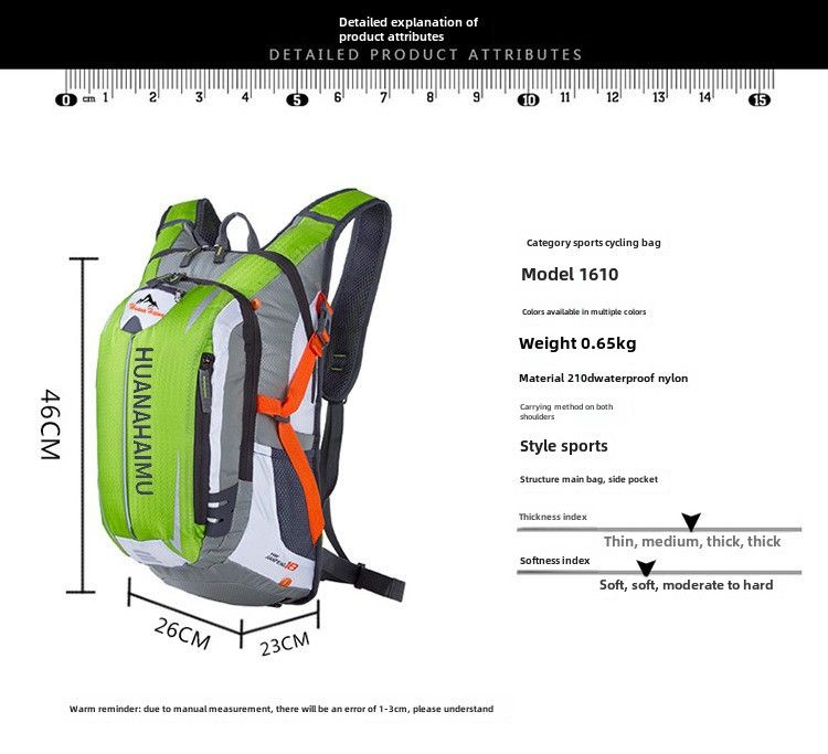 Warneim Sac à Dos d'équitation Multifonctionnel imperméable et Respirant Sac à Dos de Sport VTT Sac à Eau Sac à Dos_voghion.com
