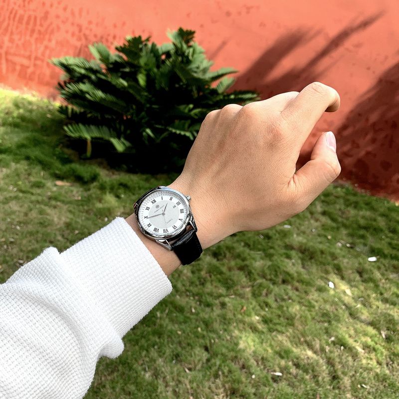 PABLO RAEZ High-value Brand Genuine Retro Trendy Men's Watch Genuine Leather Waterproof Calendar Student Watch_voghion.com