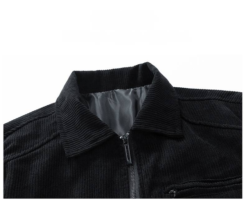 Neue Herrenjacken, Arbeitskleidung für Herren im Herbst und Winter, Cord-Oberbekleidung mit Revers für mittleres Alter und Herrenmodetrends_voghion.com